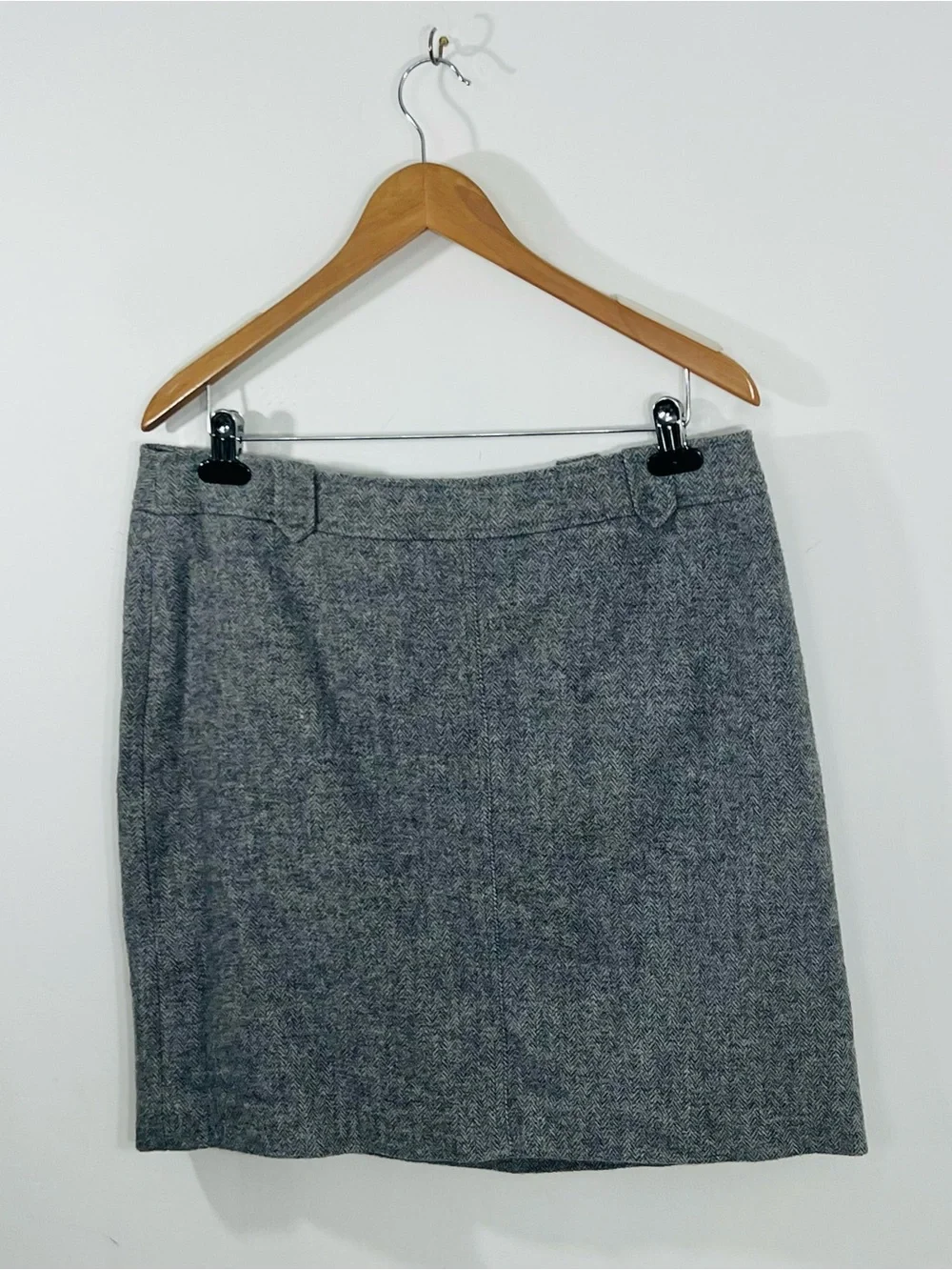 Talbots Wool Mix Pencil Straight Skirt Business Casual Minimalist Preppy Lined